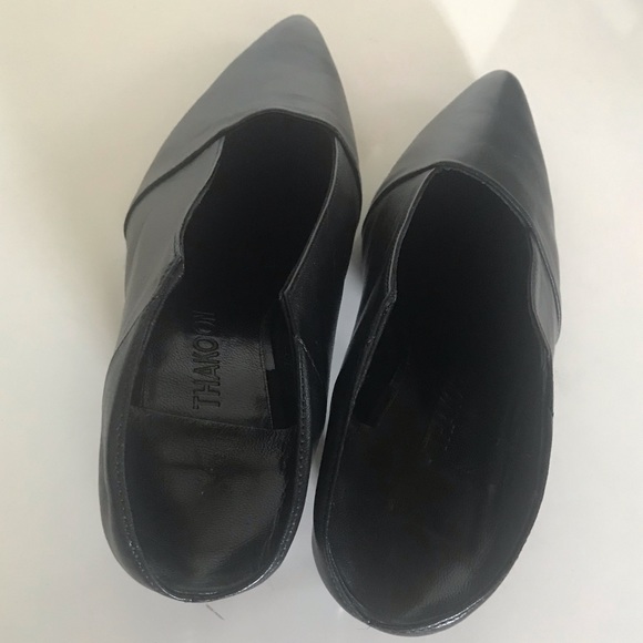 NWOT THAKOON Kitten Mule Black Leather Portugal - Picture 9 of 14